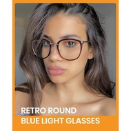 Cyxus Blue Light Glasses for Women, Blue Light Blocking Eyeglasses for Women, Round Computer Eyewear