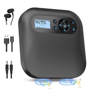 Bluetooth 5.2 CD player with built-in speaker, portable for language learning, English conversation,