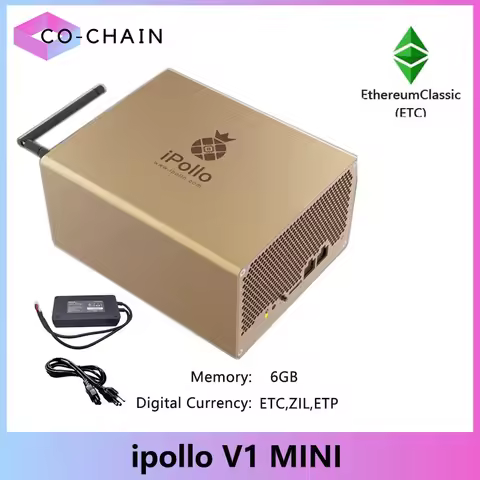 iPollo V1 Mini ETC Miner 300MH/s 240W With PSU Low Noise ETC Mining Ipollo ETC Asic Miner Good For H