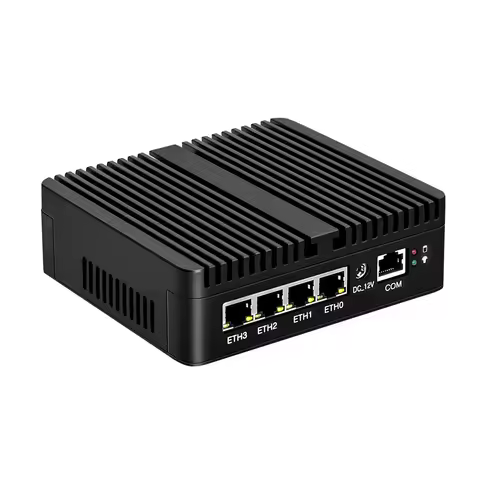 12th Gen N100 N150 PfSense Firewall N5105 Router 4x I226 2.5G LAN 2xDDR4 NVMe Industrial Fanless Min