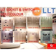 LLT/GELED Socket &amp; Switch Gold Colour