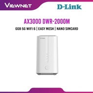 D-Link DWR-2000M AX1800 WiFi 6 4G LTE Dual Band Router Mobile Broadband SIM Router