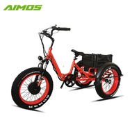 3 wheel fat tire electric bicycle three wheels 48v 1000w adult cargo electric bike with basket