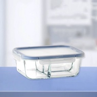 乐扣乐扣（LOCK&amp;LOCK） 对味保鲜盒 简约微波炉加热健康材质密封冰箱厨房收纳玻璃保鲜盒 LLG2012CT-1L3分隔