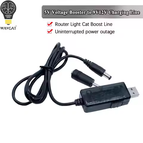 USB Boost Converter DC 5V to 9V 12V USB Step-up Converter Cable + 3.5x1.35mm Connecter For Power Sup