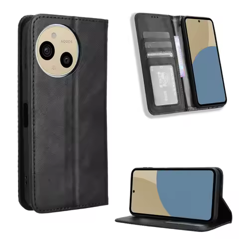 For Sharp Aquos Sense 9 Luxury Flip PU Leather Wallet Magnetic Adsorption Case For Sharp Aquos Sense