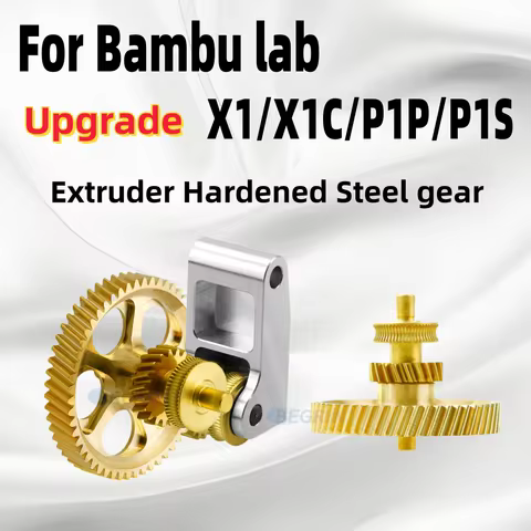 Upgrade Extruder Gear DLC Nano-Coated Hardened Steel Gear Assembly High Precision For Bambu Lab X1 X