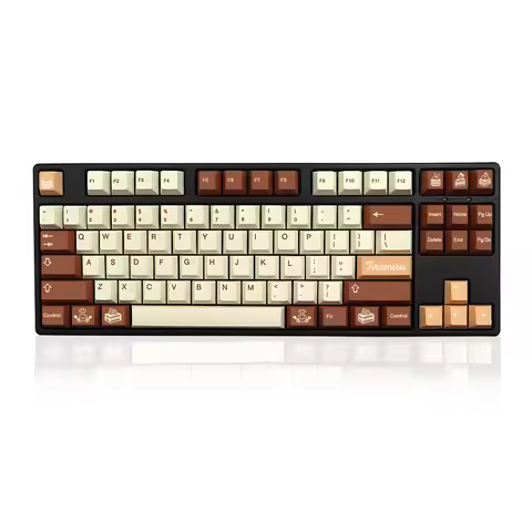 GMK-KEY Tiramisu Keycaps PBT Cherry Profile Keycap Suitable dz60/RK61/gk61/64/68/84/87/96/980/104 Me