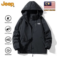 {Delivery 2-3 Days} JEEP SPIRIT Unisex waterproof windbreaker jacket in Black
