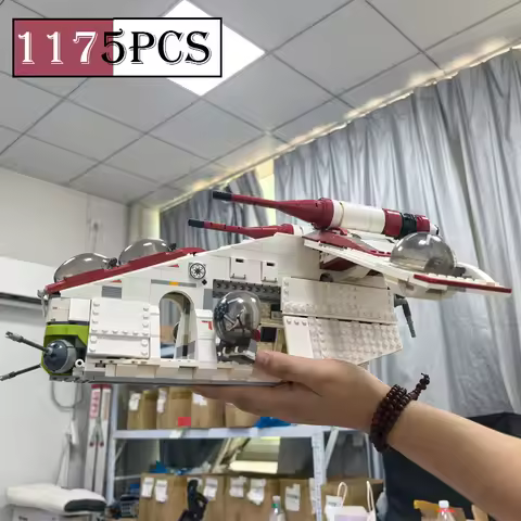 MOC Star 1228pcs Plan Republic Dropship Gunship Building Blocks Bricks 75021 Toys for Children Birth