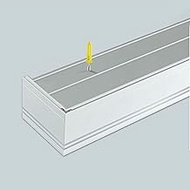 Ceiling Mounted Curtain Track, Metal Double smoothly Sliding Window Cassette Box Track, Three-in-One