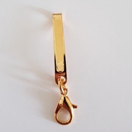 Thai Amulet Accessories: Stainless Steel Gold Amulet Clip (Plain Design)