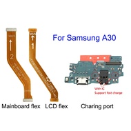 Charging Port Board Connector Mainboard Mother Board LCD Flex Replacement For Samsung Galaxy A30