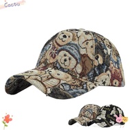 CACTU Unisex-Teens Caps, Bear Print Little Bear Print Cute Bear Baseball Cap, Fashion Cotton Cartoon