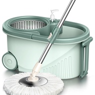 Mop Household Rotary Mop Bucket Set Mop Bucket Lazy Dual-Drive Spin-Dry Hand Washing Free Mop Large