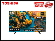 TOSHIBA 55 นิ้ว 55E330LP UHD 4K VIDAA SMART TV ปี 2022 รีโมทสั่งด้วยเสียงได้ สินค้า Clearance