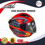 Helmet Gracshaw G535 Blazing Yamaha [ READY STOCK ] Helmet Open Face