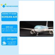 Boeing 777-300ER Korean Air Commercial Airplane Paper Model Kit