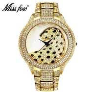 Miss Fox Leopard's Watch Fashion  Full Diamond Gold Watch  Quartz Watches Charms Wrist Business Watch