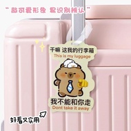 luggage tag Soft Rubber Creative Cartoon Luggage Tag Cute Travel Boarding Pass Listing PVC Anti-Lost