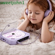 SWEETJOHN CD Player, 6 Modes Dustproof Cover Portable Music Player, IR Remote Control External Playb