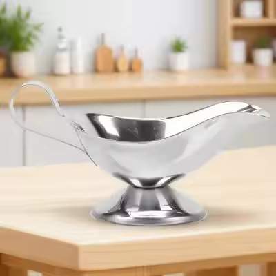 Boat Stainless Steel Sauce Cup Gravy Pot Flavor Cups Soy Sauce Holder Dipping Steak Container Kitche