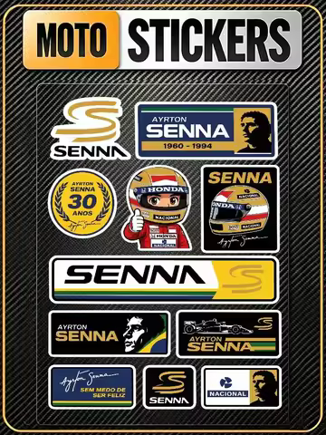 A-Ayrton S-Senna Durable Waterproof Reflective Decor Sticker Scratch Cover For Motorcycle Car Helmet