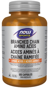 NOW Sports Nutrition, Branched Chain Amino Acids, With Leucine, Isoleucine and Valine, 120 Veg Capsu
