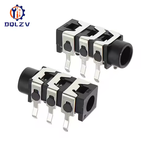 PJ-313 DIP 3.5mm Stereo Audio Socket Phone Jack Connector 6Pin PCB Mount