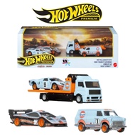Hot Wheels Premium Diorama Set Le Mans Race Gulf Fleet Street 1997 McLaren F1 Ford GT-40 Ford Transi