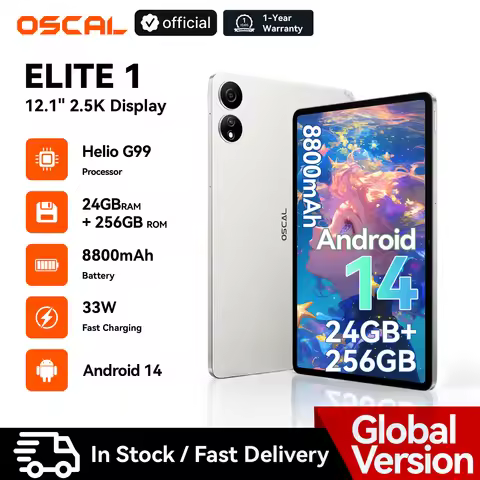 Blackview OSCAL ELITE 1 Tablet Android 14, 12.1 inch 2.5K Display MTK Helio G99 24GB 256GB 8800mAh B