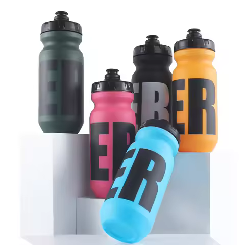 BOLANY 610ML Cycling Bike Water Bottle Bicycle Portable Kettle with Cover Matte Plastic Sports Bottl