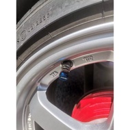 SET/4PCS RAYS ALUMINIUM TYRE VALVE CAP STANDARD/SPORT RIM VALVE CAP TITANIUM BURNT VERSION