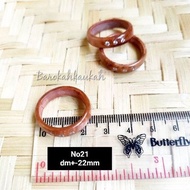 MATA Brown 3-eye ring, size 21, genuine kokka kaukah