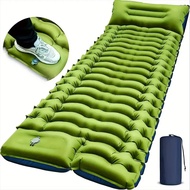 Inflatable Camping Mats Air Cushion พร้อมหมอนกลางแจ้ง Super หนา Tourist Sleeping Pad Self-Inflating