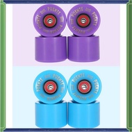 PUENTE 4Pcs Cruiser Skateboard Wheels PU Wheels Long Board Cruiser Wheels with ABCE-9 Bearings