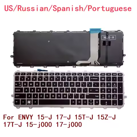 New US Russian Spanish Portuguese Laptop Backlit Keyboard For HP ENVY 15-J 17-J 15T-J 15Z-J 17T-J 15