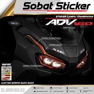 STIKER LAMPU ADV 160 / SB STICKER VARIASI LAMPU ALIS MOTOR ADV 160 NEW 2023 TERBARU TRANSPARAN