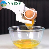 NAESV Egg Shell Cracker, White Plastic Egg Separator, Creative Egg Breaker For Breaking Egg