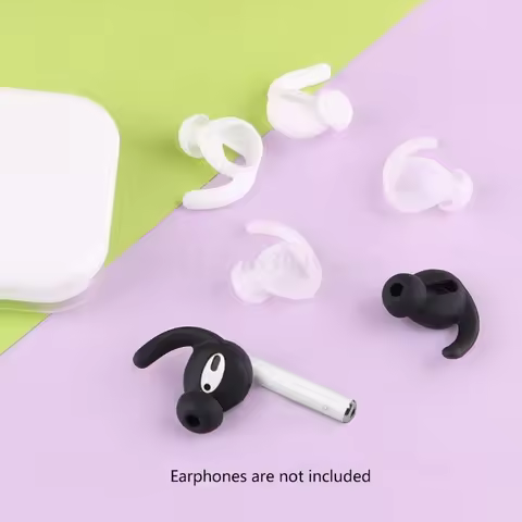 1 Pair Soft Silicone Earphone Cover Earbuds Eartip Ear Wings Hook Cap Sports Earhook for Apple Phone