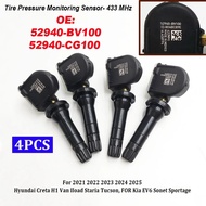 HL-4PCS High Quality TPMS Tire Pressure Monitoring Sensor 433MHz 52940-BV100 52940-CG100 52940-Q3100