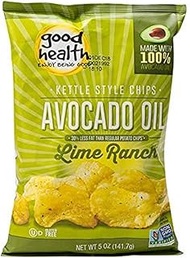 Good Health Kettle Avocado Oil Potato Chips Lime Ranch, 141.7g, Packaging may vary