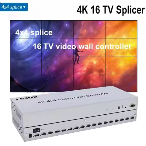 16 Channel HDMI Video Wall Controller 4x4 1080P 60Hz out TV Splicing Display 2x6 2x5 3x4 MultiScreen