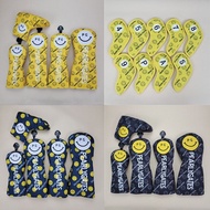 Golf club covering Thickened Version PG Smiley Wood Cover golf club Cover Head Cover Cartoon Type Pu