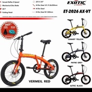 Sepeda Lipat Exotic 20 Inch ET-2026 AX-VT