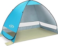 G4Free Large Pop up Beach Tent Automatic Sun Shelter Outdoor Cabana Sun Umbrella 3-4 Person Fishing 