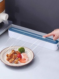 1個廚房塑膠包裝切割機,雙面刀片適用於保鮮膜和鋁箔