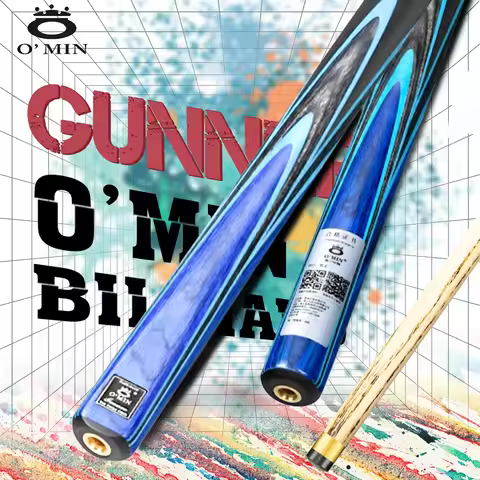 O'Min Gunman 3/4 Split One piece Ash Shaft Snooker Cue 9.5/10mm Tip Professional Billard Stick Kit w