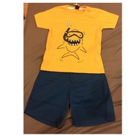 Mall kids- kids clothes set(t-shrit + short pant) (shark)(2-8岁)