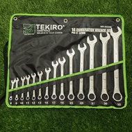 Tekiro Kunci Ring Pas Set 14 Pcs (8-32 mm) ( BISA COD )  Kunci ring satu set komplit Kunci ring pas full set Kunci ring set lengkap Kunci ring pas 1 set tekiro Kunci RingPas Kunci Pas Ring